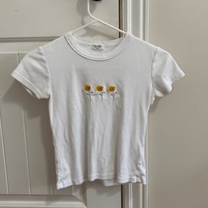 Brandy Melville three flower shirt